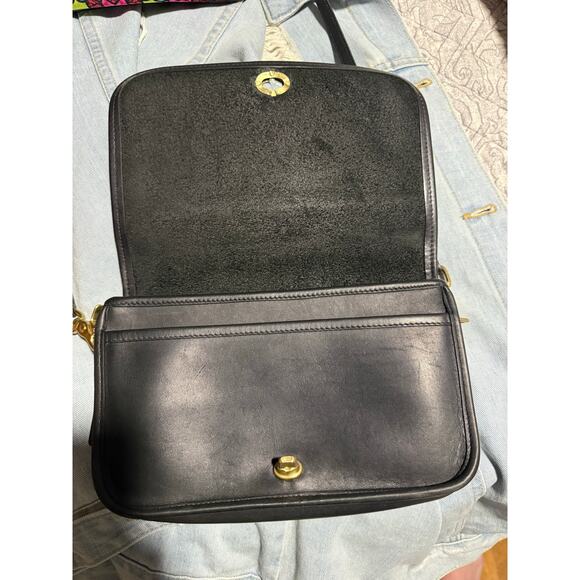 Vintage COACH Black CROSS BODY PENNY SHOULDER BAG HANDBAG PURSE - Picture 3 of 8